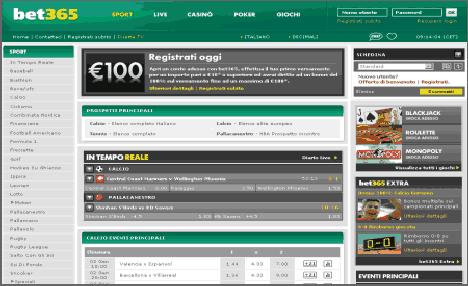 Scommesse Sportive, Casino Online, Poker Room